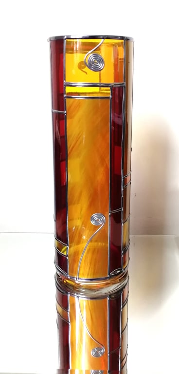 Passion Stained Glass Flower Vase