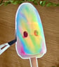 Holographic Rainbow Swirl Lolly - Retro Ice Lolly Vinyl Sticker