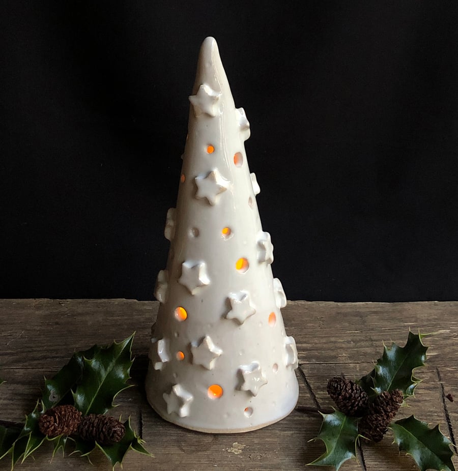 White gloss star tree