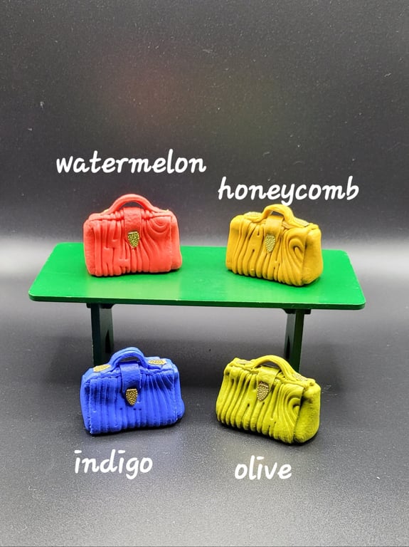Polymer clay handbag 112 scale miniature novelty gift