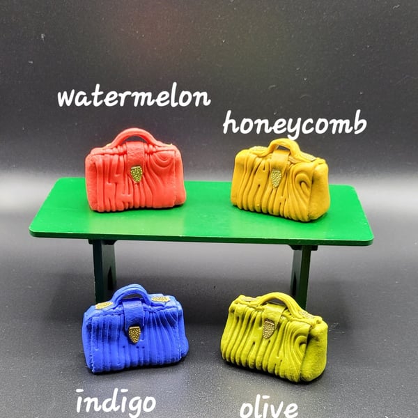 Polymer clay handbag 112 scale miniature novelty gift