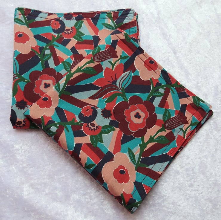 Liberty Lawn napkins, reversible, set of two, d... Folksy