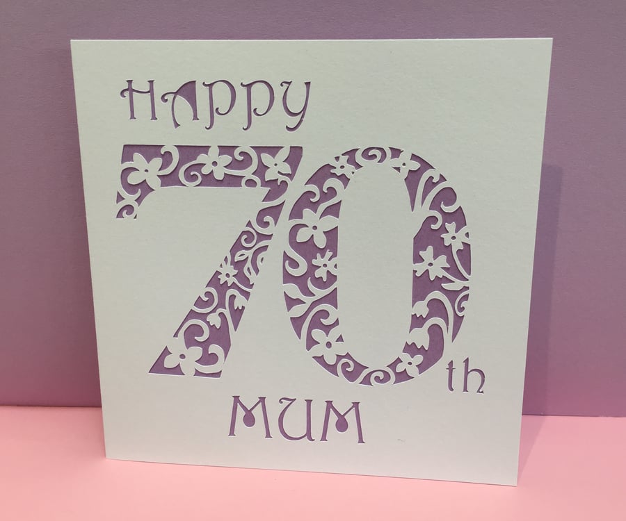 70th Birthday Card - Personalised