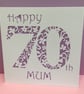 70th Birthday Card - Personalised - Image 1