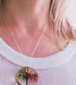 Rainbow Flower Tree Necklace, Tree Pendant, Gift for Mum, Botanical Jewellery - Image 4