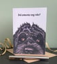 Black Labradoodle Card; Personalised for any occasion
