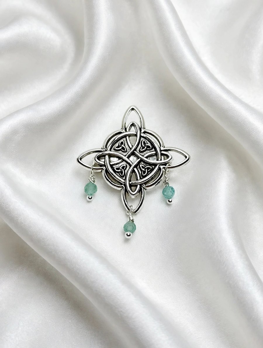 Blue Phosphor Brooch