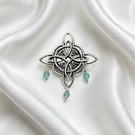Blue Phosphor Brooch