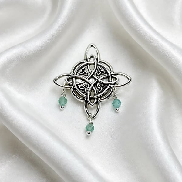 Blue Phosphor Brooch
