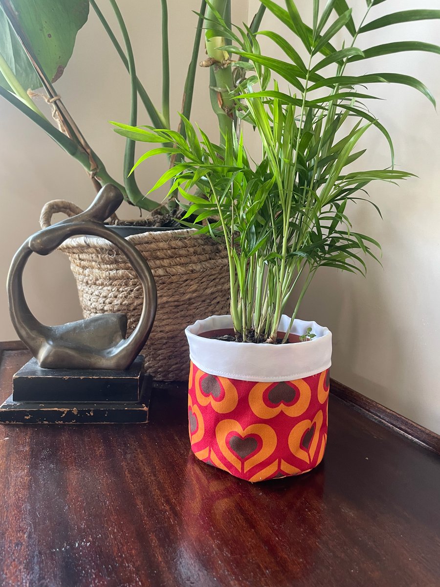 Crimson Fabric Pot Cover