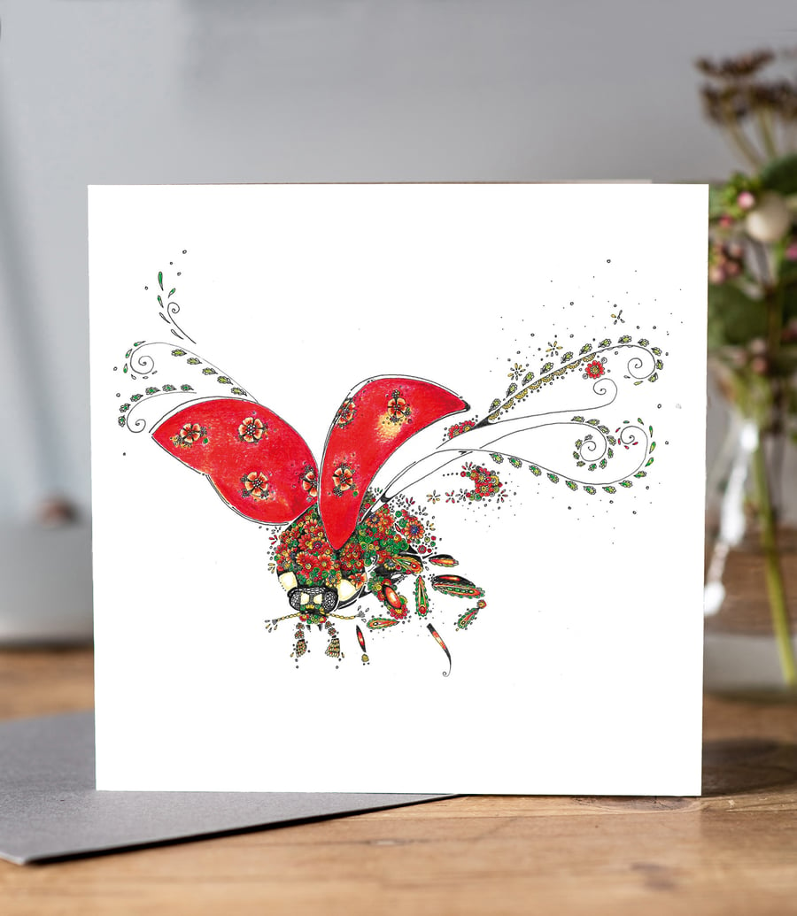 Ladybird greeting card