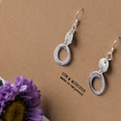 .999 Fine Silver Large Dangle Earrings