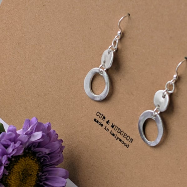 .999 Fine Silver Large Dangle Earrings