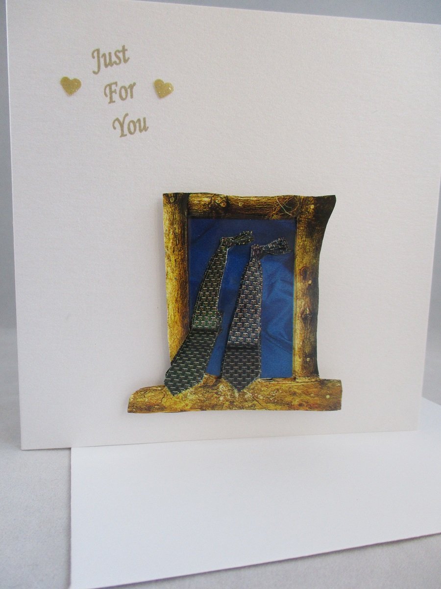 Small Any Occasion 3D Ties ,Greeting Card for Male