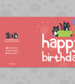Funny Black Cat Birthday Card, Playful Cats with Balloon, Red Card for Cat Lover - Image 4