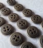 9 16"   15mm   24L Antique Brass buttons - Image 5