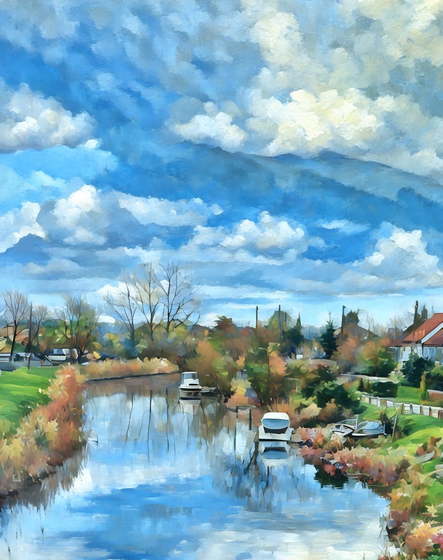 A5 Blank Greeting Card 14th February 2026 Norfolk Creek View 