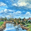 A5 Blank Greeting Card 14th February 2026 Norfolk Creek View 