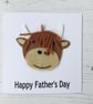 Highland coo handmade greeting card - Image 2