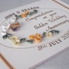 Handmade golden wedding card