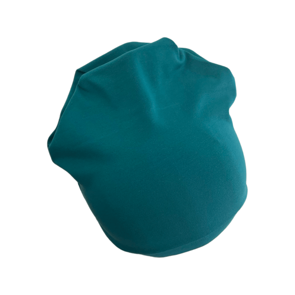 Colourful Soft Stretchy Chemo Teal Blue Beanie Hat for Women and Men