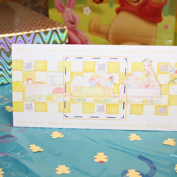 Baby Shower Table Decoration Keepsake with Teddy Bear Confetti