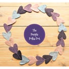 Wool felt heart garland banner bunting valentine's day decor