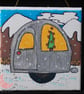 Silver Christmas Caravan Canvas Decoration  - Image 2