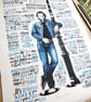 George Carlin Hand Pulled Limited Edition Screen Print - Image 3