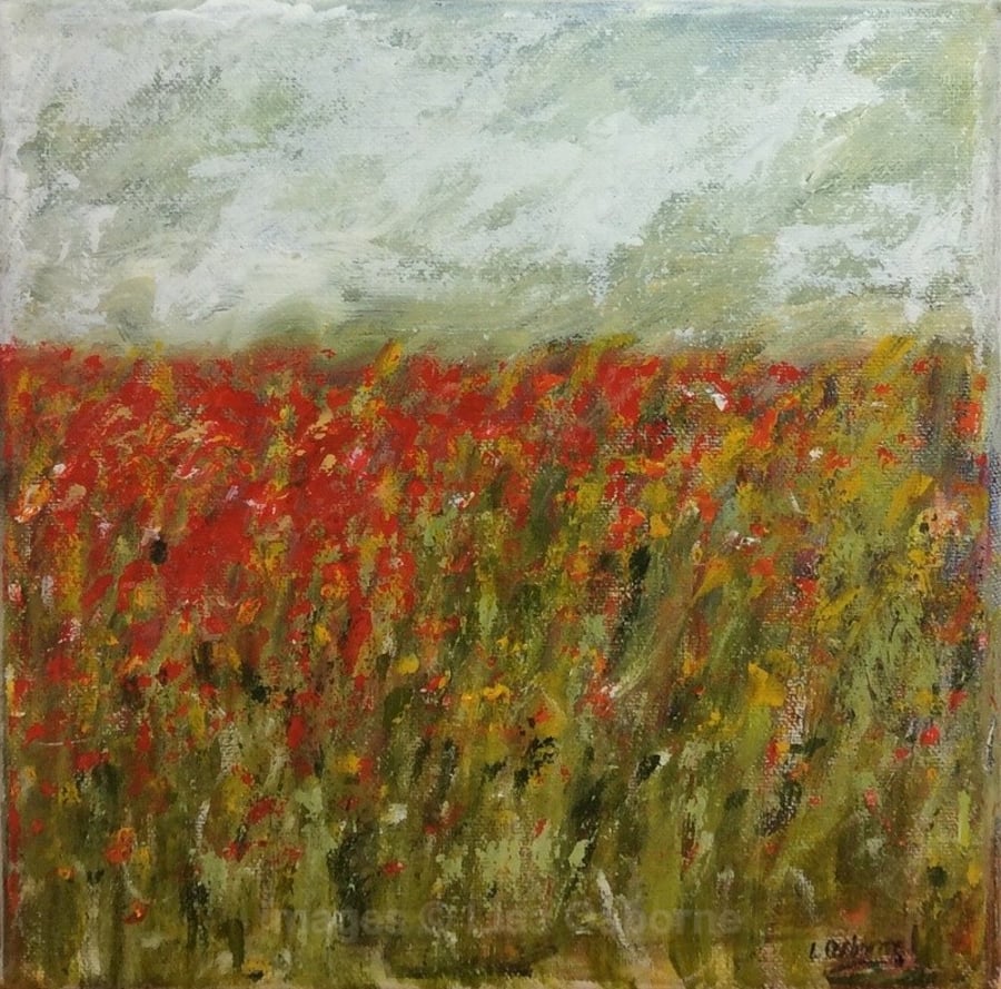 Poppies - original painting - acrylic on canvas