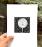 'Dandelion Seed II' A5 Graphic Linocut Print on Fine Art Printmaking Paper