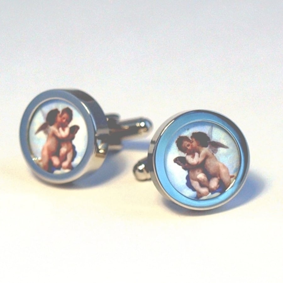 Kissing Cupids Cuff Links for your Valentine