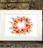 Original Abstract Coloured Pencil Drawing Orange Red Swirl - Contours No.7 - Image 1
