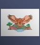 Golden Eagle aka The Gold Squarken, Scotland's Big 5, A4 art print