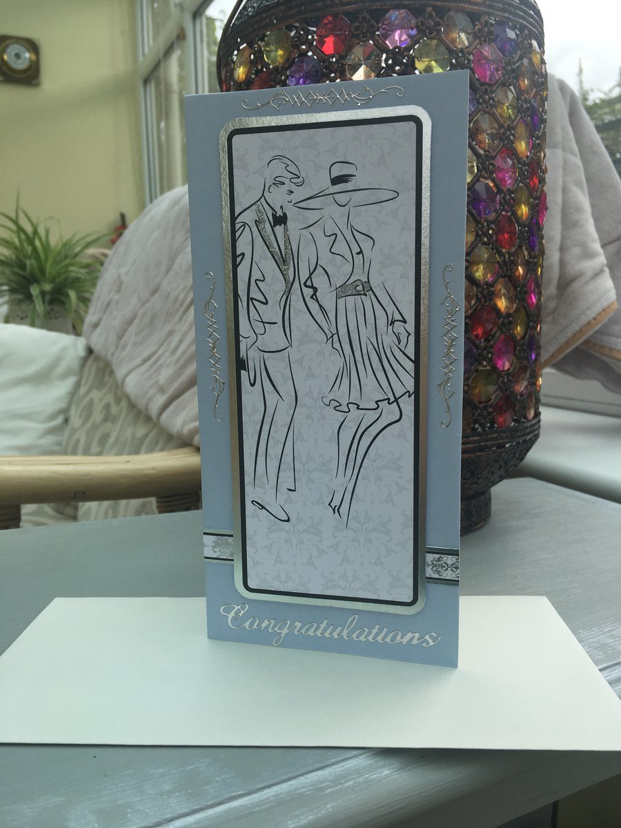 Congratulations sophisticated couple card