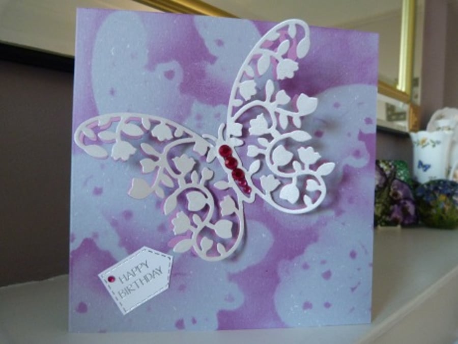 Large Butterfly Birthday Card