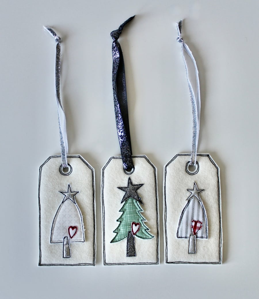 'Three Fabric Luggage Labels' - Number Two