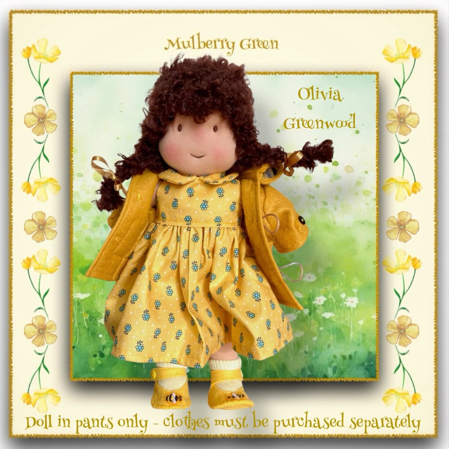 Doll - Olivia Greenwood - a handcrafted Mulberry Green doll