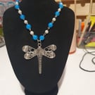 Gorgeous handmade dragonfly charm necklace 