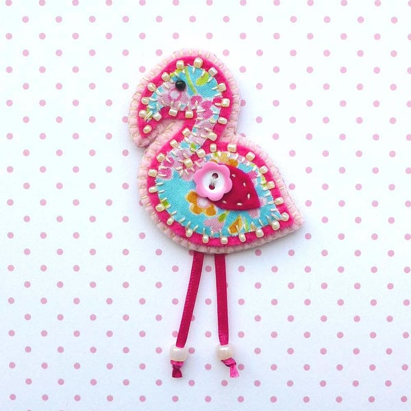 Flamingo Brooch