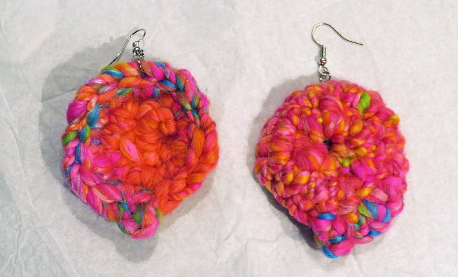 Pink Crochet Earrings