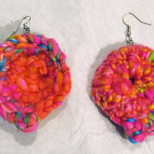 Pink Crochet Earrings