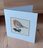 Textile Robin and Holly Christmas Card - Image 5