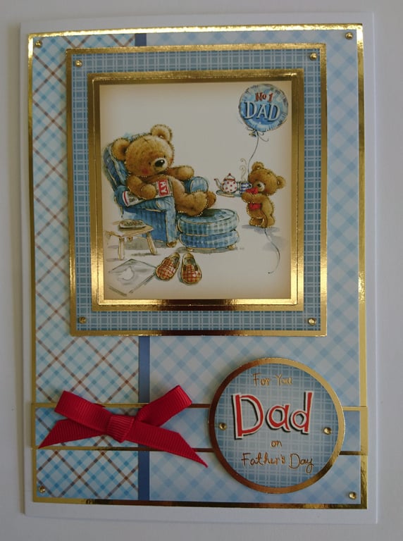 Father's Day Card For You Dad On Father's Day Teddy Bears No 1 Dad