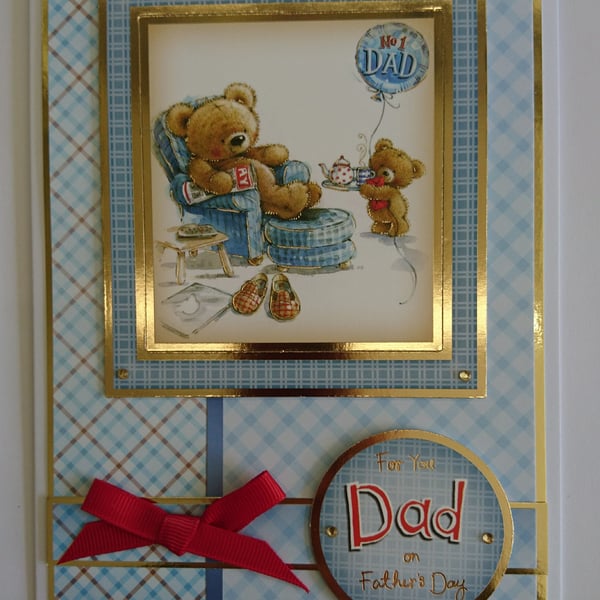 Father's Day Card For You Dad On Father's Day Teddy Bears No 1 Dad