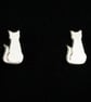 Sterling Silver Cat Ear Studs - Image 2