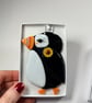 Super cute puffins- fused glass hanging decoration - Image 4