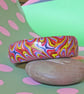 Bangle - Scarlets Dancing ! - Handmade - Retro Psychedelia Style - Polymer Clay - Image 5