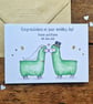 Personalised wedding card in multiple colours, Customised bride and groom card - Image 2