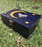 Handmade Celestial  Death Head Moth Wooden Gothic Jewellery Box - Image 4